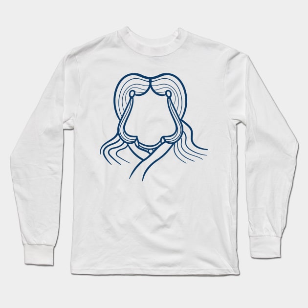 Katara Outline Silhouette Long Sleeve T-Shirt by Dzulhan